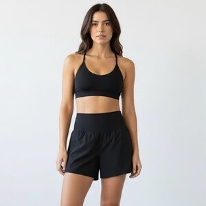 HALARA Women's High Waist Athletic Shorts Black Pockets Activewear Lounge